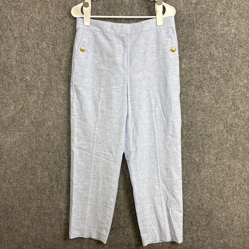 J.CREW Pants Womens Size 10 Blue Old Money Hepburn Classic Cropped